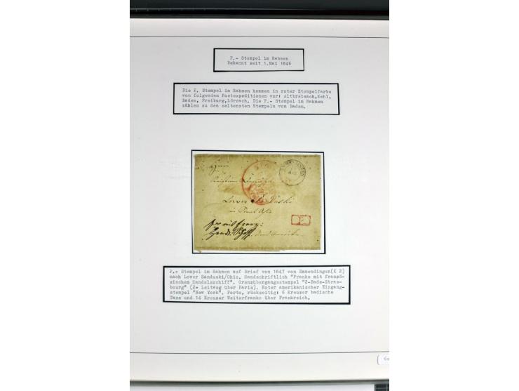 1764/1851, 2bändige Ausstellungssammlung 'Vorphilatelie' auf 70 Blättern plus diversem nicht eingearbeitetem Material; durchw