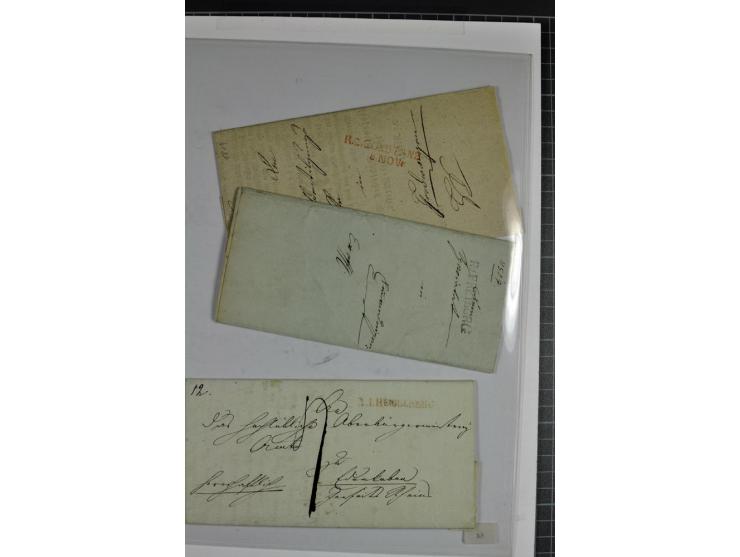 1764/1851, 2bändige Ausstellungssammlung 'Vorphilatelie' auf 70 Blättern plus diversem nicht eingearbeitetem Material; durchw