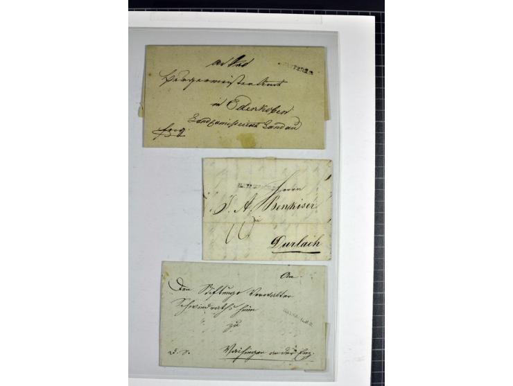1764/1851, 2bändige Ausstellungssammlung 'Vorphilatelie' auf 70 Blättern plus diversem nicht eingearbeitetem Material; durchw