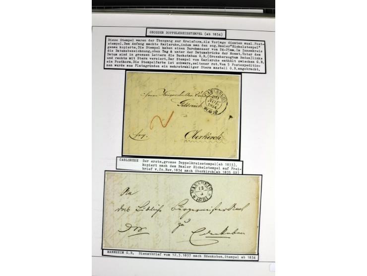 1764/1851, 2bändige Ausstellungssammlung 'Vorphilatelie' auf 70 Blättern plus diversem nicht eingearbeitetem Material; durchw