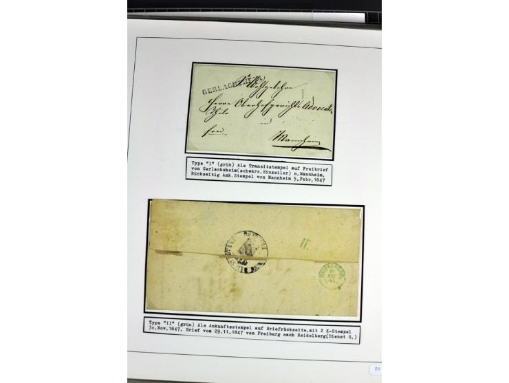 1764/1851, 2bändige Ausstellungssammlung 'Vorphilatelie' auf 70 Blättern plus diversem nicht eingearbeitetem Material; durchw