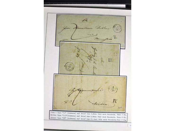 1764/1851, 2bändige Ausstellungssammlung 'Vorphilatelie' auf 70 Blättern plus diversem nicht eingearbeitetem Material; durchw