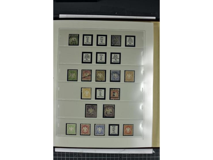 1849/1920, ungebrauchte und gestempelte Sammlung mit Mi.-Nr. 1Ia gestempelt, (kleinere Mängel, Fotobefund Sem BPP)