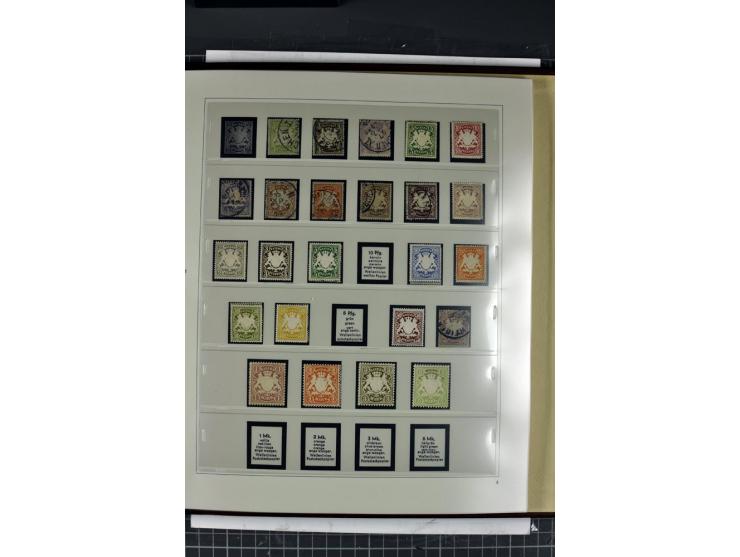 1849/1920, ungebrauchte und gestempelte Sammlung mit Mi.-Nr. 1Ia gestempelt, (kleinere Mängel, Fotobefund Sem BPP)