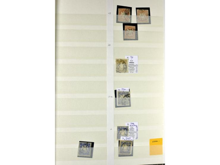 1850/1920, postfrischer, ungebrauchter und gebrauchter Bestand mit u.a. Mi.-Nr. 6 (3), 7 (2), 19 (3), 28X (3), Dienst, Porto