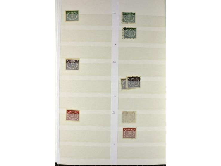  1850/1920, postfrischer, ungebrauchter und gebrauchter Bestand mit u.a. Mi.-Nr. 6 (3), 7 (2), 19 (3), 28X (3), Dienst, Porto