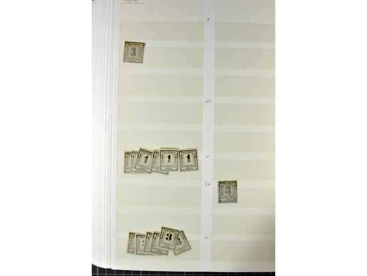  1850/1920, postfrischer, ungebrauchter und gebrauchter Bestand mit u.a. Mi.-Nr. 6 (3), 7 (2), 19 (3), 28X (3), Dienst, Porto
