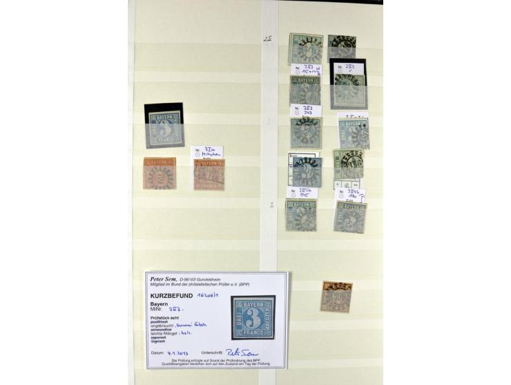  1850/1920, postfrischer, ungebrauchter und gebrauchter Bestand mit u.a. Mi.-Nr. 6 (3), 7 (2), 19 (3), 28X (3), Dienst, Porto