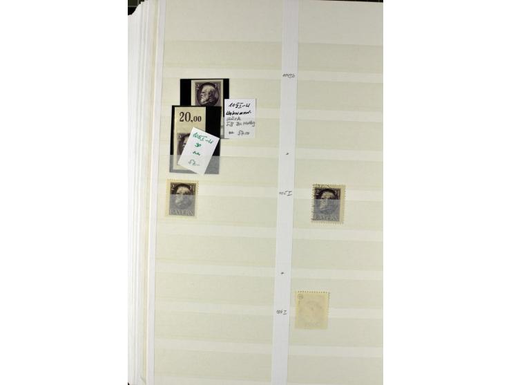  1850/1920, postfrischer, ungebrauchter und gebrauchter Bestand mit u.a. Mi.-Nr. 6 (3), 7 (2), 19 (3), 28X (3), Dienst, Porto
