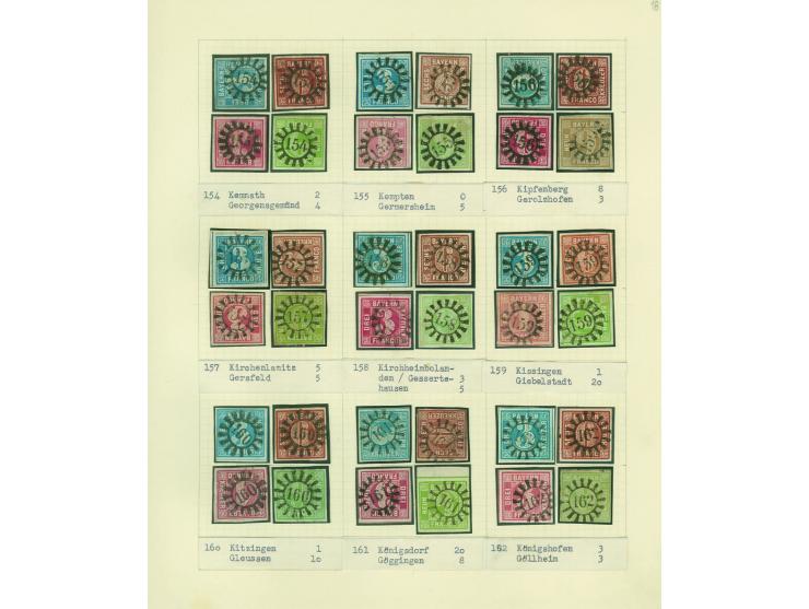 1850/67 (ca.), Die SIMON-WIESENTHAL-Sammlung der geschlossenen Mühlradstempel von Nr. 1-606, jede Nummer gesammelt auf 3 Kr. 