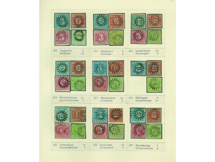 1850/67 (ca.), Die SIMON-WIESENTHAL-Sammlung der geschlossenen Mühlradstempel von Nr. 1-606, jede Nummer gesammelt auf 3 Kr. 
