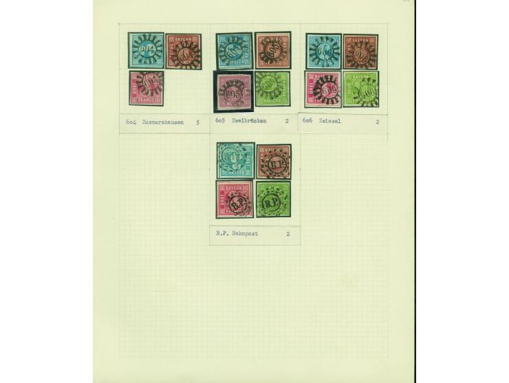 1850/67 (ca.), Die SIMON-WIESENTHAL-Sammlung der geschlossenen Mühlradstempel von Nr. 1-606, jede Nummer gesammelt auf 3 Kr. 