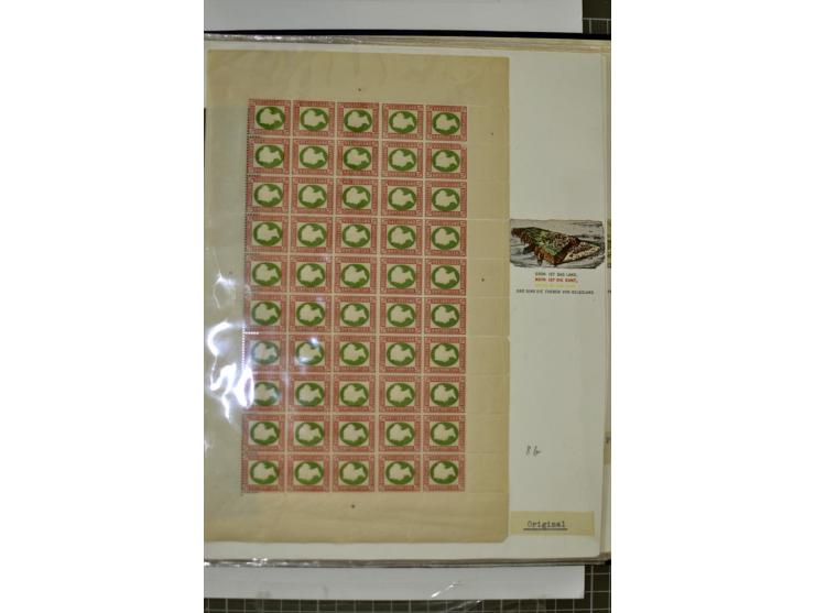 1867/90, hochinteressante Partie, dabei viele Originalbogen u.a. Mi.-Nr. 3, 8c, 14e, 15 und 18, dazu einige Neudruck-Bogen, m