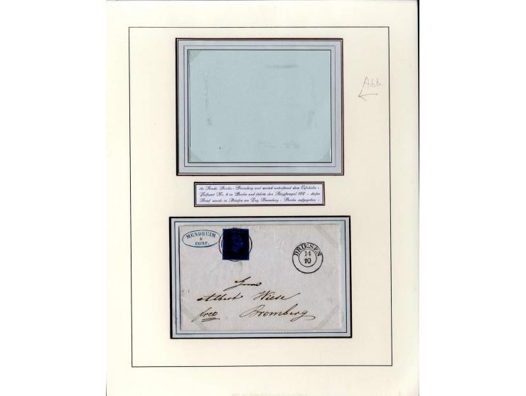 DIE KURT METZER - SAMMLUNG : 1850/59, hervorragende Spezialsammlung der Kopfausgaben in 4 Kassetten, gestempelt und auf Brief