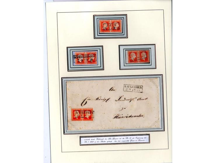 DIE KURT METZER - SAMMLUNG : 1850/59, hervorragende Spezialsammlung der Kopfausgaben in 4 Kassetten, gestempelt und auf Brief