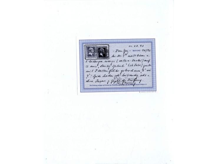 DIE KURT METZER - SAMMLUNG : 1850/59, hervorragende Spezialsammlung der Kopfausgaben in 4 Kassetten, gestempelt und auf Brief