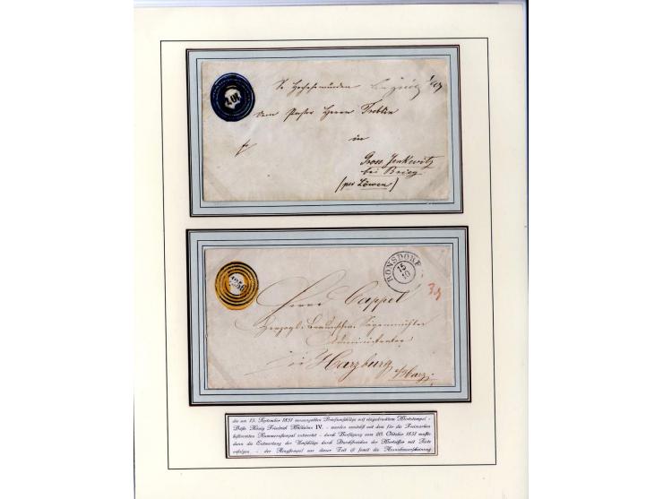 DIE KURT METZER - SAMMLUNG : 1850/59, hervorragende Spezialsammlung der Kopfausgaben in 4 Kassetten, gestempelt und auf Brief