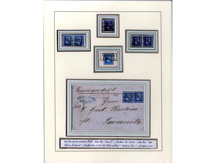 DIE KURT METZER - SAMMLUNG : 1850/59, hervorragende Spezialsammlung der Kopfausgaben in 4 Kassetten, gestempelt und auf Brief
