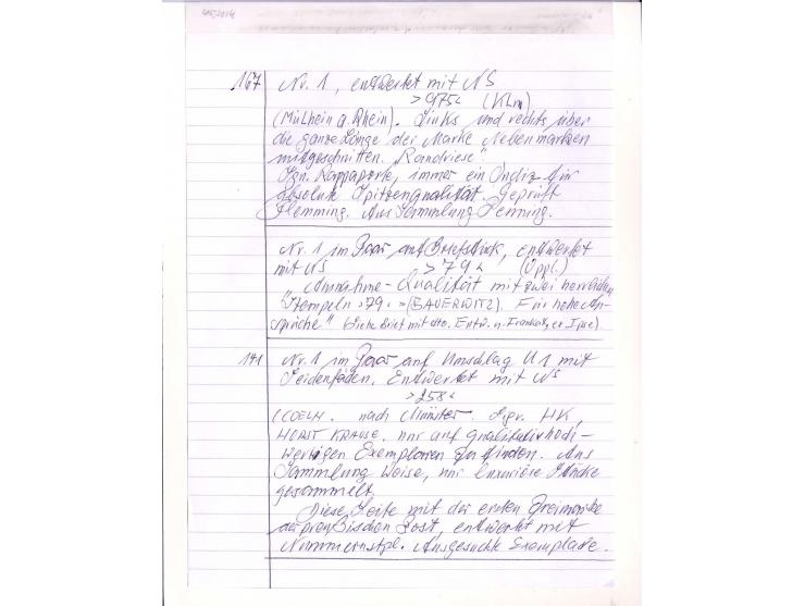 DIE KURT METZER - SAMMLUNG : 1850/59, hervorragende Spezialsammlung der Kopfausgaben in 4 Kassetten, gestempelt und auf Brief