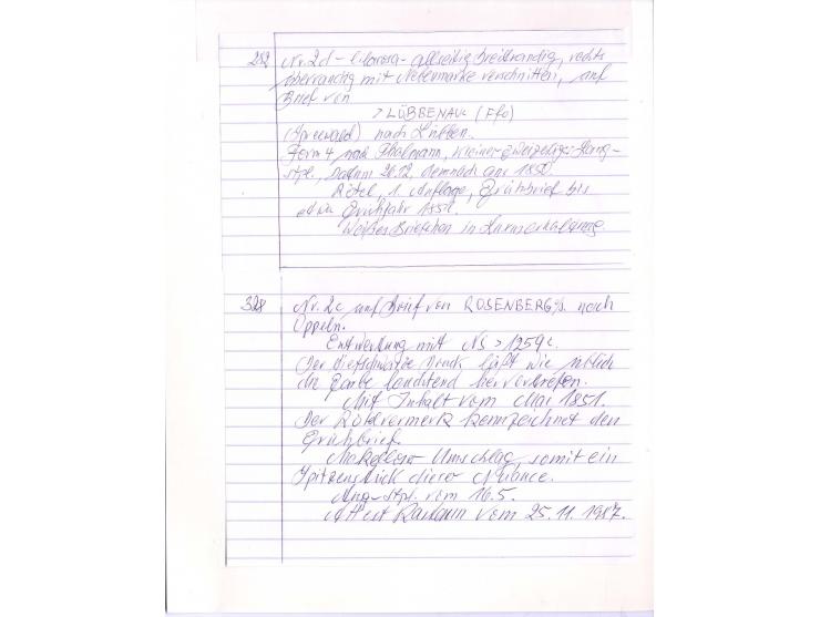 DIE KURT METZER - SAMMLUNG : 1850/59, hervorragende Spezialsammlung der Kopfausgaben in 4 Kassetten, gestempelt und auf Brief