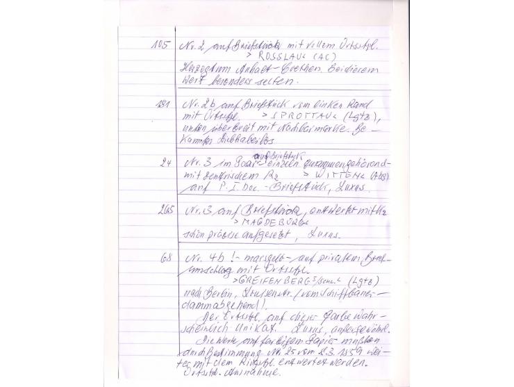 DIE KURT METZER - SAMMLUNG : 1850/59, hervorragende Spezialsammlung der Kopfausgaben in 4 Kassetten, gestempelt und auf Brief