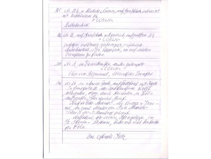 DIE KURT METZER - SAMMLUNG : 1850/59, hervorragende Spezialsammlung der Kopfausgaben in 4 Kassetten, gestempelt und auf Brief