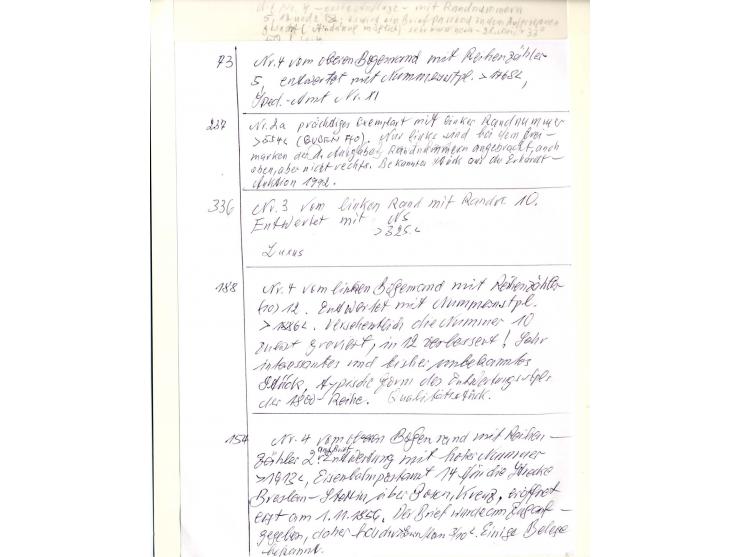 DIE KURT METZER - SAMMLUNG : 1850/59, hervorragende Spezialsammlung der Kopfausgaben in 4 Kassetten, gestempelt und auf Brief