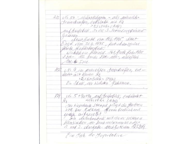DIE KURT METZER - SAMMLUNG : 1850/59, hervorragende Spezialsammlung der Kopfausgaben in 4 Kassetten, gestempelt und auf Brief