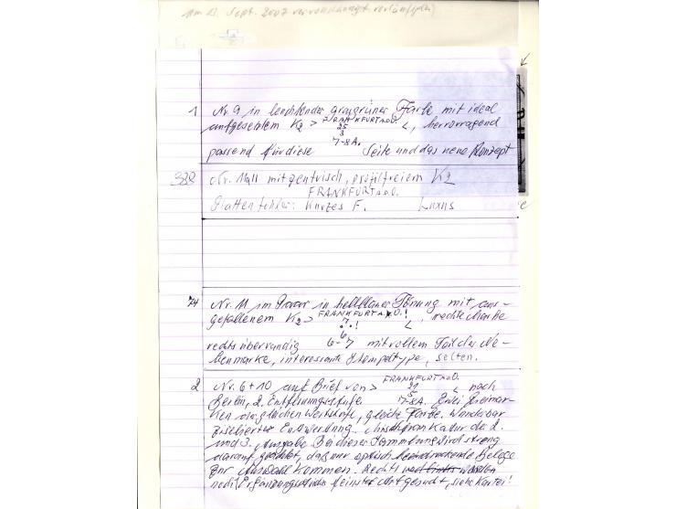 DIE KURT METZER - SAMMLUNG : 1850/59, hervorragende Spezialsammlung der Kopfausgaben in 4 Kassetten, gestempelt und auf Brief
