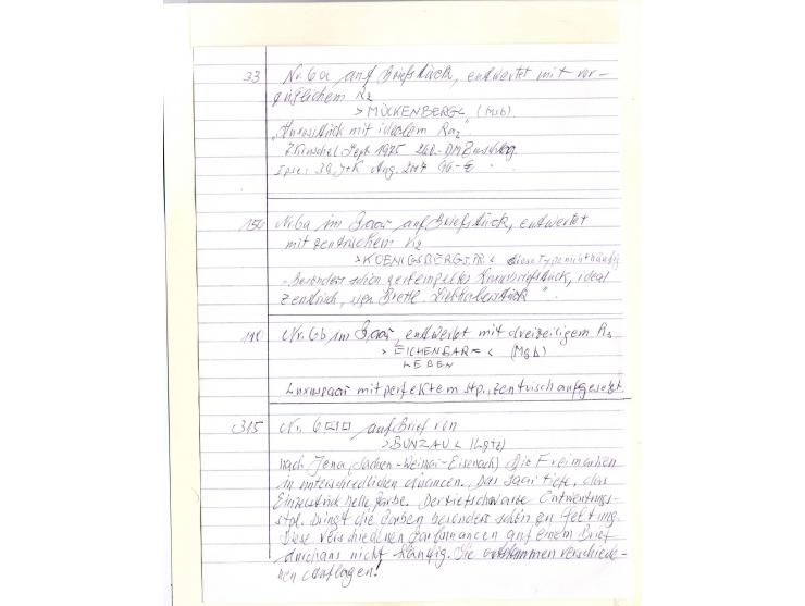 DIE KURT METZER - SAMMLUNG : 1850/59, hervorragende Spezialsammlung der Kopfausgaben in 4 Kassetten, gestempelt und auf Brief