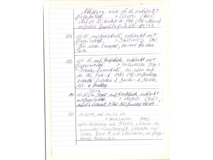 DIE KURT METZER - SAMMLUNG : 1850/59, hervorragende Spezialsammlung der Kopfausgaben in 4 Kassetten, gestempelt und auf Brief
