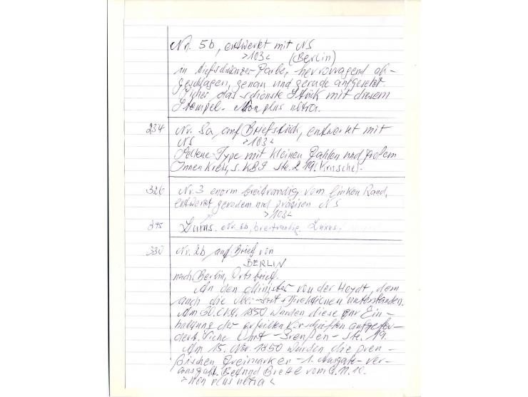DIE KURT METZER - SAMMLUNG : 1850/59, hervorragende Spezialsammlung der Kopfausgaben in 4 Kassetten, gestempelt und auf Brief
