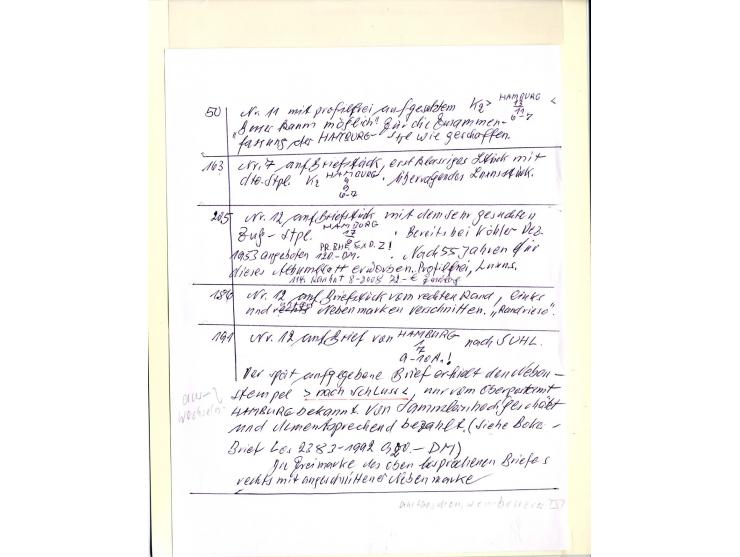 DIE KURT METZER - SAMMLUNG : 1850/59, hervorragende Spezialsammlung der Kopfausgaben in 4 Kassetten, gestempelt und auf Brief
