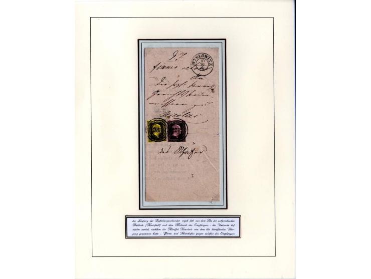DIE KURT METZER - SAMMLUNG : 1850/59, hervorragende Spezialsammlung der Kopfausgaben in 4 Kassetten, gestempelt und auf Brief