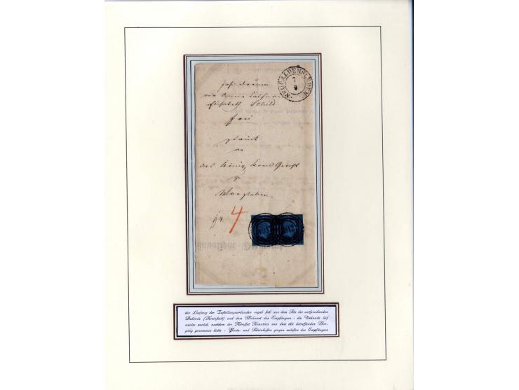 DIE KURT METZER - SAMMLUNG : 1850/59, hervorragende Spezialsammlung der Kopfausgaben in 4 Kassetten, gestempelt und auf Brief