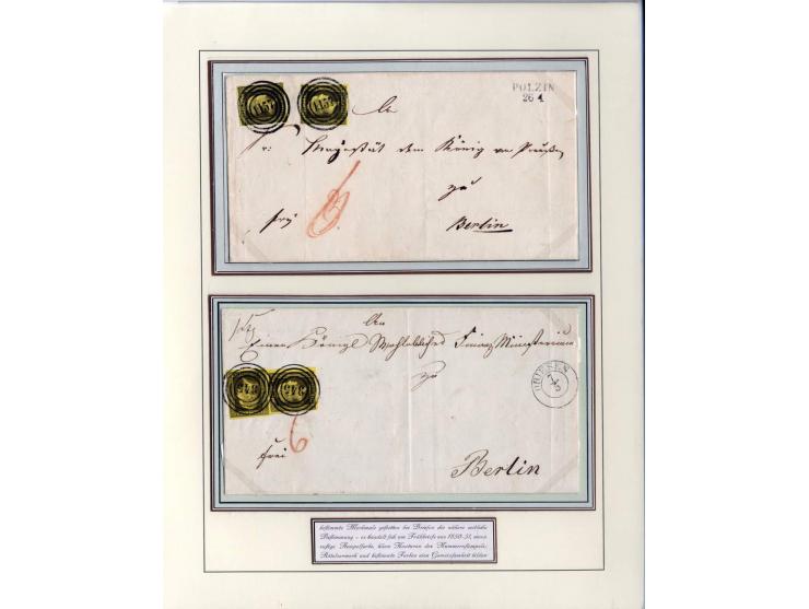 DIE KURT METZER - SAMMLUNG : 1850/59, hervorragende Spezialsammlung der Kopfausgaben in 4 Kassetten, gestempelt und auf Brief