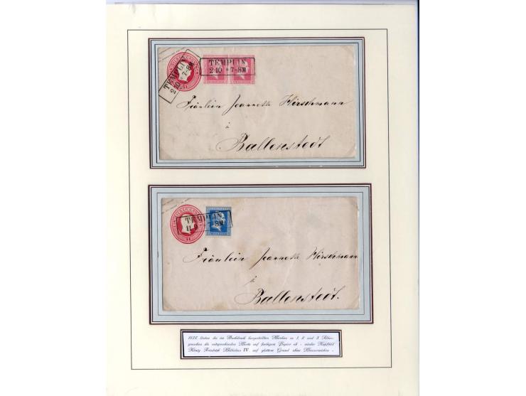 DIE KURT METZER - SAMMLUNG : 1850/59, hervorragende Spezialsammlung der Kopfausgaben in 4 Kassetten, gestempelt und auf Brief