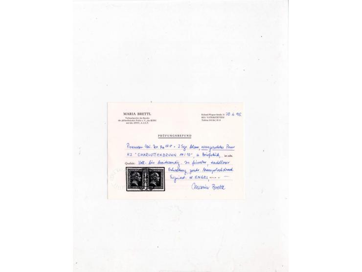 DIE KURT METZER - SAMMLUNG : 1850/59, hervorragende Spezialsammlung der Kopfausgaben in 4 Kassetten, gestempelt und auf Brief