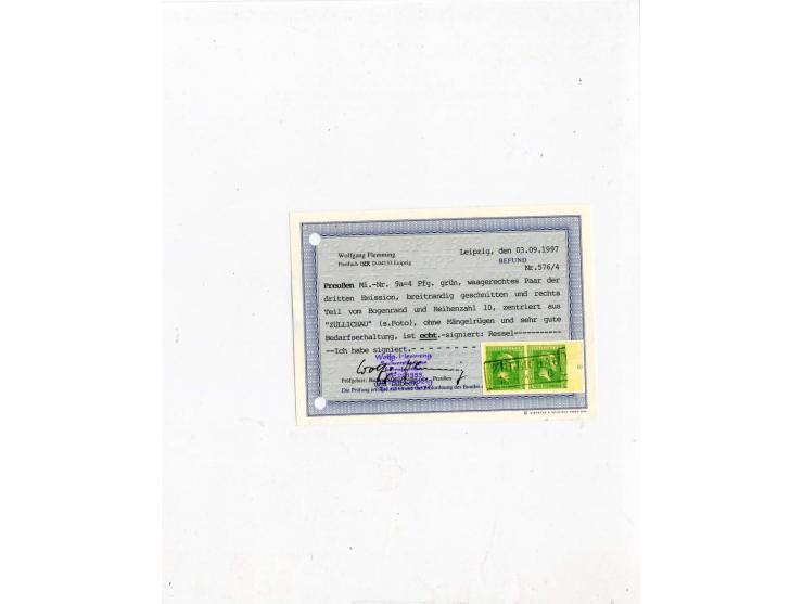 DIE KURT METZER - SAMMLUNG : 1850/59, hervorragende Spezialsammlung der Kopfausgaben in 4 Kassetten, gestempelt und auf Brief