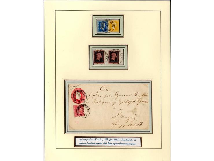 DIE KURT METZER - SAMMLUNG : 1850/59, hervorragende Spezialsammlung der Kopfausgaben in 4 Kassetten, gestempelt und auf Brief