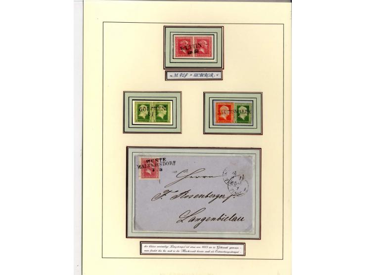 DIE KURT METZER - SAMMLUNG : 1850/59, hervorragende Spezialsammlung der Kopfausgaben in 4 Kassetten, gestempelt und auf Brief