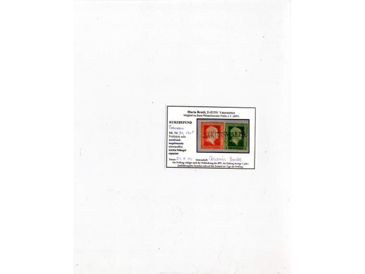 DIE KURT METZER - SAMMLUNG : 1850/59, hervorragende Spezialsammlung der Kopfausgaben in 4 Kassetten, gestempelt und auf Brief