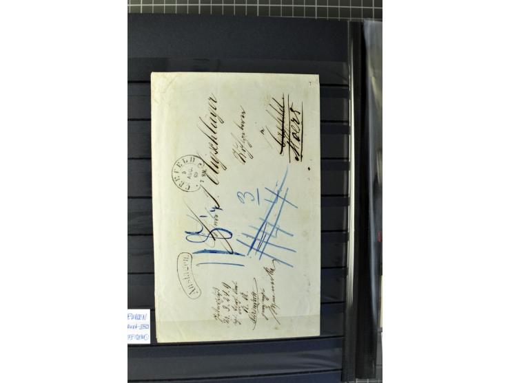 1850/67, zweibändige gestempelte Sammlung ab Vorphila, die Markenzeit reichhaltig gesammelt mit vielen Briefen, Ganzsachen, E