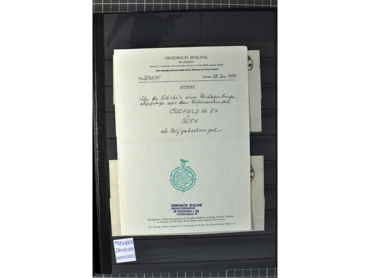 1850/67, zweibändige gestempelte Sammlung ab Vorphila, die Markenzeit reichhaltig gesammelt mit vielen Briefen, Ganzsachen, E