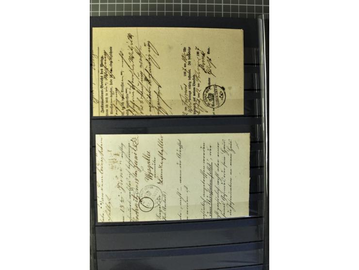 1850/67, zweibändige gestempelte Sammlung ab Vorphila, die Markenzeit reichhaltig gesammelt mit vielen Briefen, Ganzsachen, E