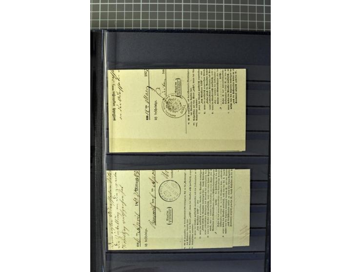 1850/67, zweibändige gestempelte Sammlung ab Vorphila, die Markenzeit reichhaltig gesammelt mit vielen Briefen, Ganzsachen, E