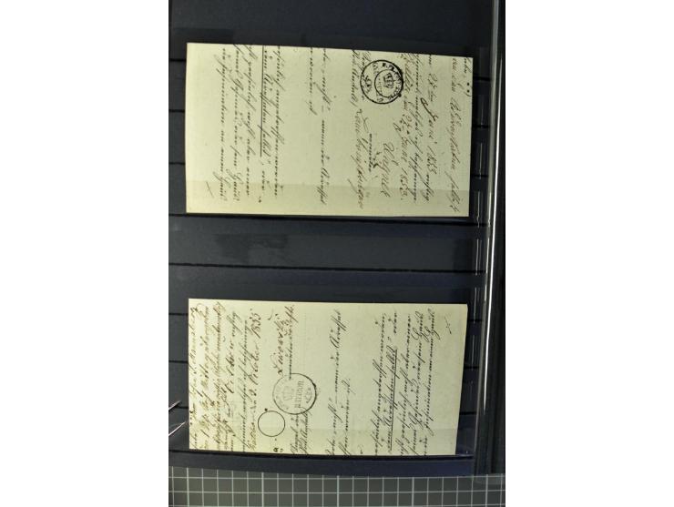 1850/67, zweibändige gestempelte Sammlung ab Vorphila, die Markenzeit reichhaltig gesammelt mit vielen Briefen, Ganzsachen, E