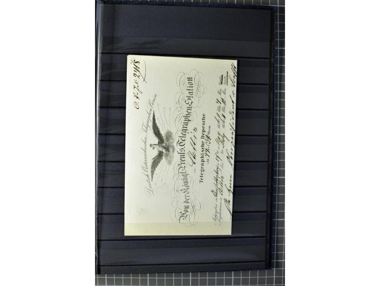1850/67, zweibändige gestempelte Sammlung ab Vorphila, die Markenzeit reichhaltig gesammelt mit vielen Briefen, Ganzsachen, E