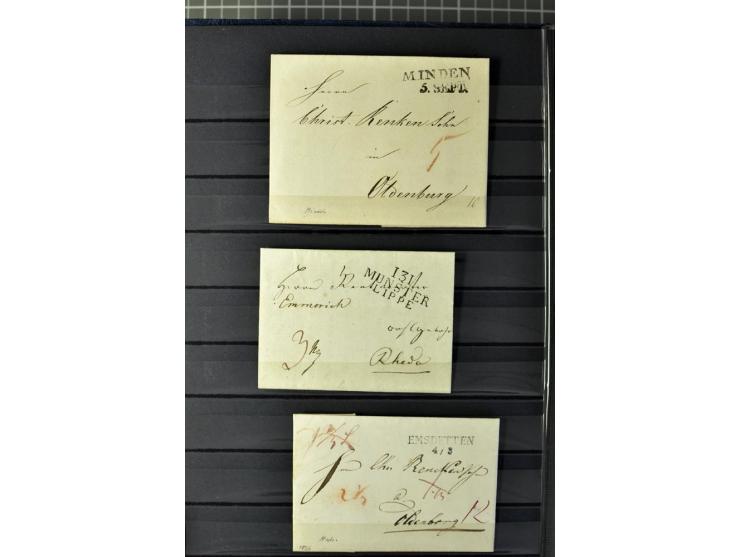 1850/67, zweibändige gestempelte Sammlung ab Vorphila, die Markenzeit reichhaltig gesammelt mit vielen Briefen, Ganzsachen, E
