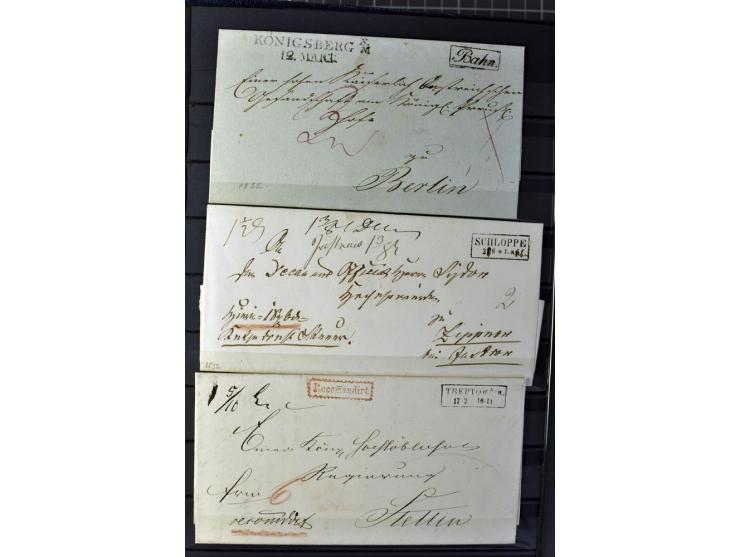 1850/67, zweibändige gestempelte Sammlung ab Vorphila, die Markenzeit reichhaltig gesammelt mit vielen Briefen, Ganzsachen, E